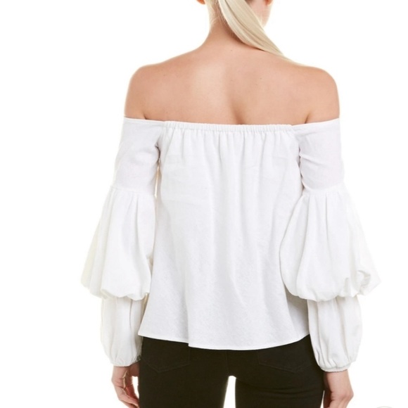 Petersyn Linen Blend Lily Puff Sleeve Top Medium - Picture 2 of 9